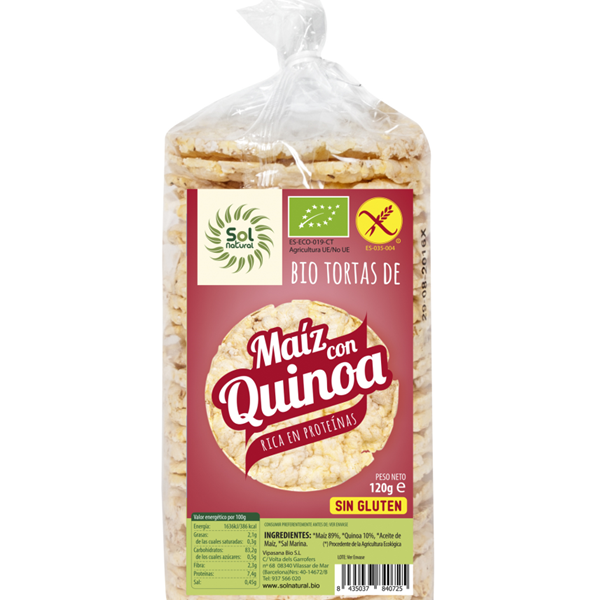 Tortas De Maiz Con Quinoa 120g
